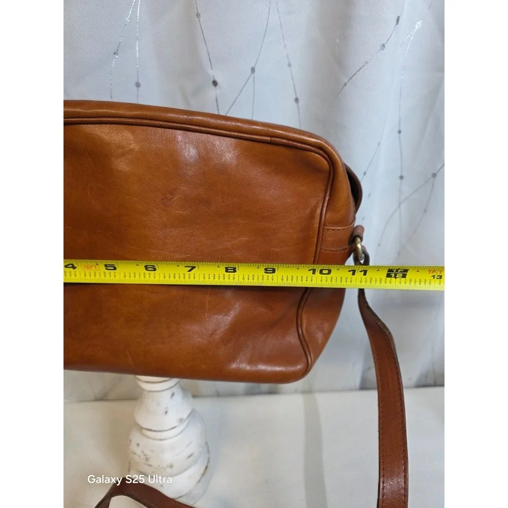 Italian‎ Made Vintage Jacobson's Leather Crossbody Brown Minimalist Luxury
